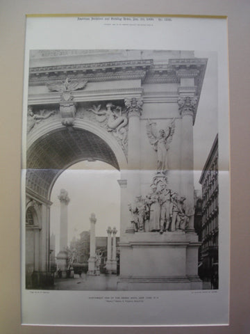 Northwest Pier of the Dewey Arch, New York, NY, 1900, Peace, Daniel C. French, Sculptor