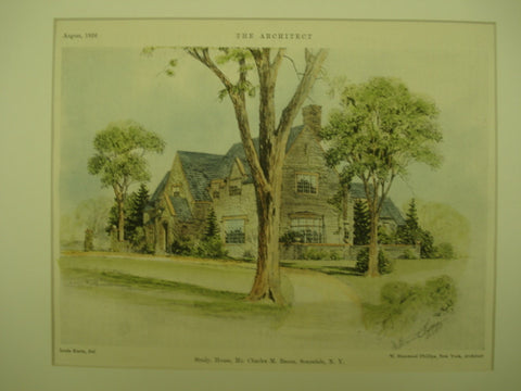 House of Mr. Charles M. Bacon , Scarsdale, NY, 1926, W. Stanwood Phillips