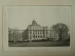 Western Front of the Library of Congress, Washington, DC, 1897, Smithmeyer, Pelz & Casey