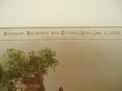 Residence for H. Q. Cleneay, Esq., Cavagna Farms, OH, 1886, Buddemeyer, Plympton & Trowbridge