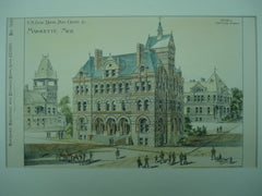 US Court House & Post Office , Marquette, MI, 1886, M. E. Bell