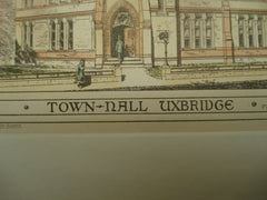 Town Hall , Uxbridge, MA, 1879, Ferry & Gardner