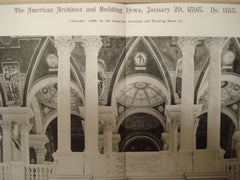 Main Staircase-Hall and Entrance to the Rotunda: Library of Congress, Washington, DC, 1898, Smithmeyer, Pelz & Casey