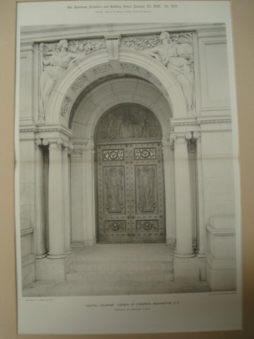 Central Doorway: Library of Congress, Washington, DC, 1898, Frederick MacMonnies