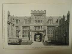 Facade on the Quadrangle: Library Stack-Building, Princeton University, Princeton, NJ, 1898, William A. Potter