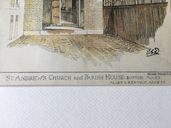 St. Andrew's Church and Parish House, Boston, MA, 1888, Allen and Kenway