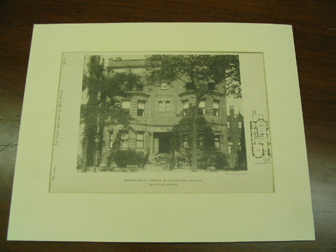 Residence of George B. Carpenter, Chicago, IL, 1890, Treat & Foltz