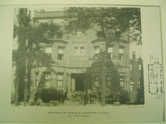 Residence of George B. Carpenter, Chicago, IL, 1890, Treat & Foltz