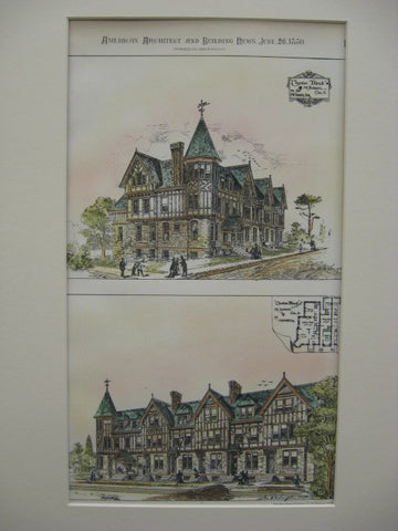 Chester Block at Mt. Auburn, Cincinnati, OH, 1880, J. W. Laughlin