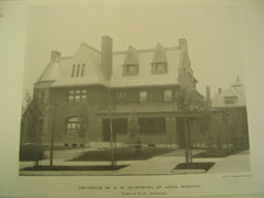 Residence of F. W. Humphrey, St. Louis, MO, 1890, Eames & Young