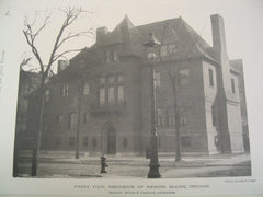 Front View, Residence of Emmons Blaine, Chicago, IL, 1890, Shepley, Rutan & Coolidge