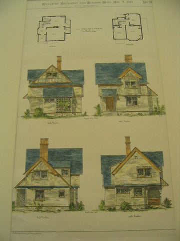 Gate Keeper's Lodge for A. H. Barney, Harlem, NY, 1881, B. Jones