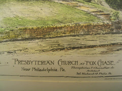 Presbyterian Church near Philadelphia, Fox Chase, PA, 1885, Theophilus P. Chandler