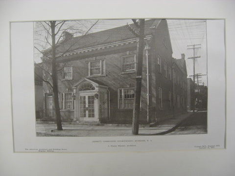 Jeffrey's Undertaking Establishment, Rochester, NY, 1907, J. Foster Warner