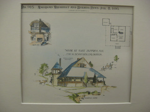 House of H. Schreiber , East Jaffrey, NH, 1893, Patrick A. Tracy