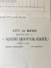 Agassiz Grammar School, Jamaica Plain, MA, 1892, Edmund Wheelwright, Original