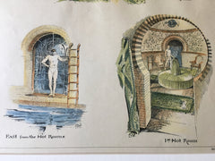 Boston Athletic Association Club House, Boston, MA, 1889, Original Hand Colored