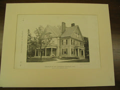 Residence of Mr. Galbreath, Cincinnati, OH, 1890, Waite & Cutter