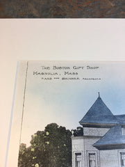 Boston Gift Shop, Magnolia, MA, 1901, Rand & Skinner, Original Hand Colored -
