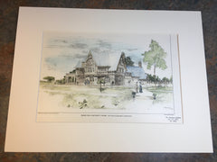 Fraternity House by Van Vleck & Goldsmith, 1901, Original Hand Colored -