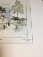 Fraternity House by Van Vleck & Goldsmith, 1901, Original Hand Colored -