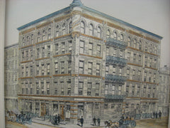 Building for Edwin C. Burt and Co. on Centre and Leonard Streets, New York, NY, 1888, De Lemos and Cordes