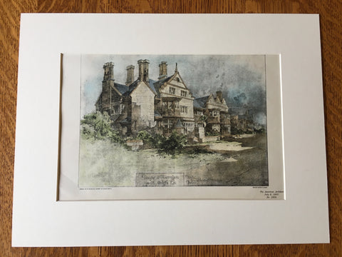 Sutcliffe House, Harrogate, Yorkshire, England, 1901, Original Hand Colored -