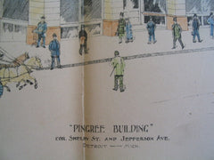 Pingree Building on the Corner of Shelby St and Jefferson Ave, Detroit, MI, 1892