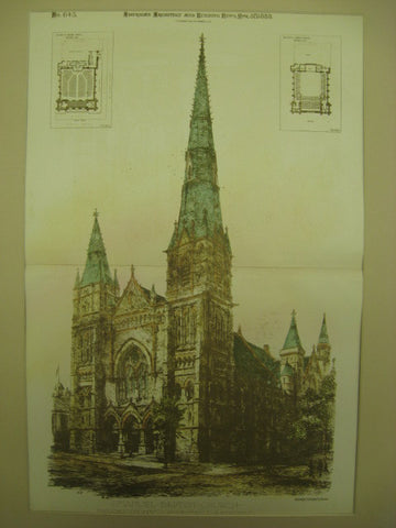 Emanuel Baptist Church, Brooklyn, NY, 1888, F. H. Kimball