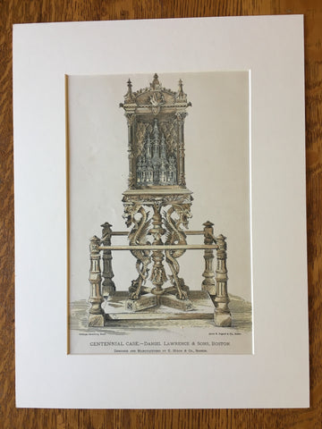 Centennial Case for Daniel Lawrence & Sons, Boston, 1901, Hand Colored Original -
