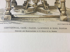 Centennial Case for Daniel Lawrence & Sons, Boston, 1901, Hand Colored Original -