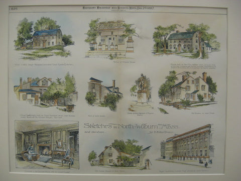 Sketches, Woburn, MA, 1887, E. Eldon Deane