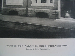Houses for Allan H. Reed, Philadelphia, PA, 1889, Brown and Day