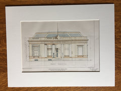 US Post Office, Norwich, CT, 1903, James Knox Taylor, Original Hand Colored -