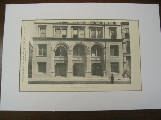 Telephone Building on Milk St., Boston, MA, 1892, Fehmer and Page