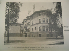 SE View of Residence at No. 620 Division St., Cor. Lake Shore Drive, Chicago, IL, 1890, Pond & Pond