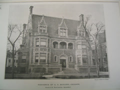 Residence of A. C. McClurg, Chicago, IL, 1890, Francis M. Whitehouse
