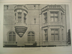 Detail of the House of W. K. Vanderbilt, New York, NY, 1891, R. M. Hunt