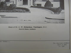 House of C. W. Richardson, Washington, DC, 1904, Marsh and Peters