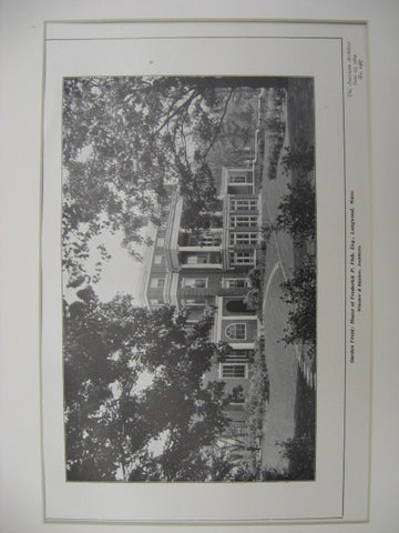 House of Frederick P. Fish, Longwood, MA, 1904, Winslow and Bigelow
