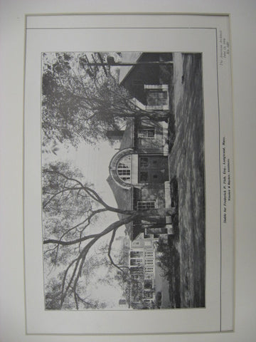 Stable of Frederick P. Fish, Longwood, MA, 1904, Winslow and Bigelow