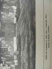 Stable of Frederick P. Fish, Longwood, MA, 1904, Winslow and Bigelow