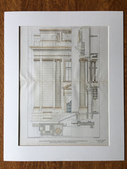Detail, Court House & Post Office, Indianapolis, IN, 1902, Hand Colored Original -