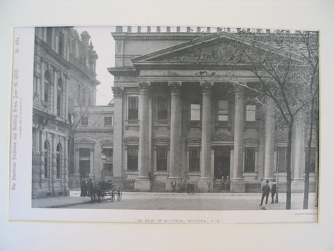 The Bank of Montreal, Montreal, Quebec, CAN, 1888, Unknown