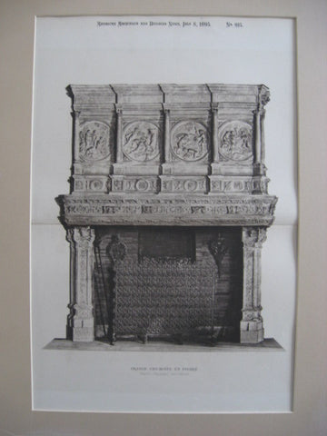 Grande Cheminee, Pierre, France, EUR, 1893, Travail Francais