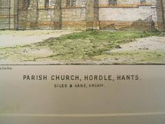 Parish Church in Hordle, Hants, UK, 1872, Giles and Gane