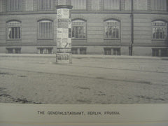 Generalstabsamt, Berlin, Prussia, EUR, 1892
