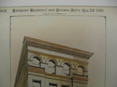 Store Building for Kate O'Meara, Worcester, MA, 1893, Earle and Fisher