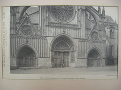South Transept Doorways of St. Martin's Cathedral, Ypres, Belgium, EUR, 1892