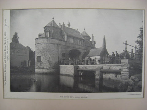 Ostend Gate, Bruges, Belgium, EUR, 1892